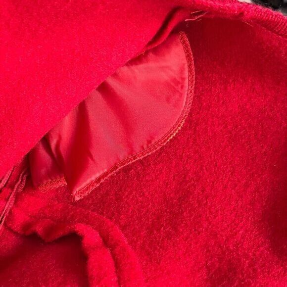 Talbots Womens 100% Wool Cardigan Button Front Long Sleeve Red Size 14 Classic - Picture 9 of 9